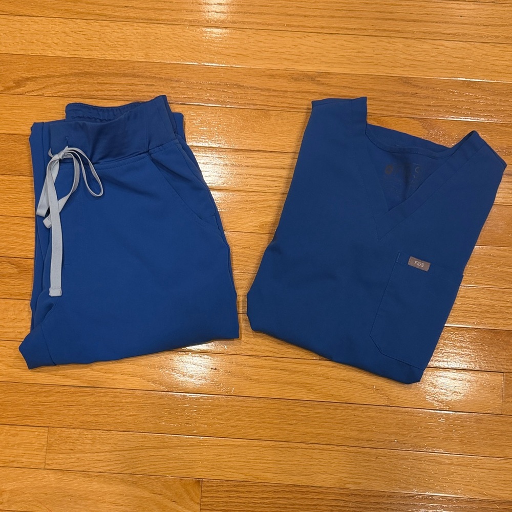 Figs Blue Scrub Set